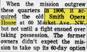 Smiths Opera House - Feb 18 1967 Article With Address